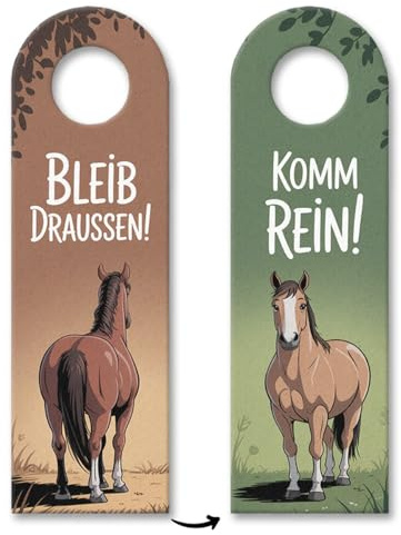 Komm rein Bleib draußen Pferd Türhänger Pferd Lustiges Türschild für Pferdefreunde
