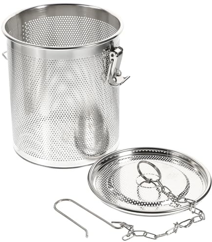 Toyvian Passoire à Épices Acier Inoxydable Panier Infuseur Détachable avec Chaîne et Crochet Filtre Fin pour Cuisson Bouillon et Ragoût