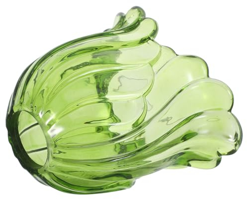 HOMSFOU Kleiner Grüner Vintage Glas Lampenschirm E27/E26 – Ersatzglas für Tisch und Stehlampen Gleichmäßige Lichtverteilung Vielseitig für Pendelleuchten und Wohnraumdekoration