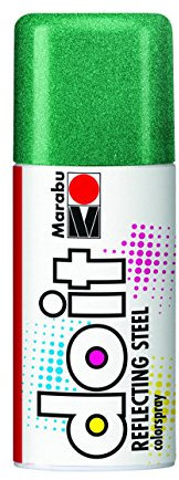Marabu 21077006566 - Do it Reflecting Steel, reflex grün, Colorspray auf Acrylbasis für funkelnde Metalleffekte, sehr schnell trocknend, sehr gute Deckkraft, wetterfest, 150 ml Sprühdose