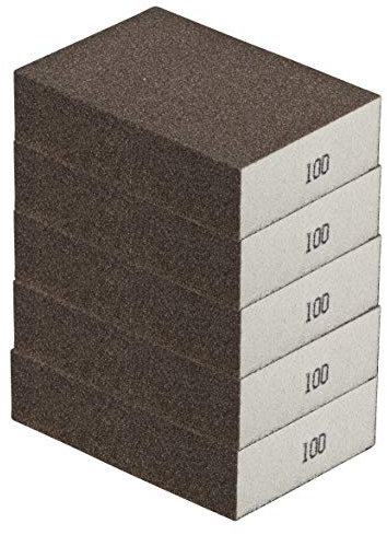 Schleifschwamm MITTEL 5-er-Set I Körnung 100, DIY, Handschleifer I für verschiedene Materialien geeignet I hochwertiger Handschleifklotz, Schleifklotz, Schleifblock