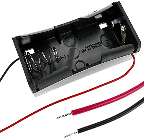 BeMatik - Battery Compartment. Porte-Pile Plat pour 1 Piles D LR20 R20 1.5V C C