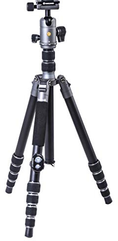 Vanguard VEO3GO265HAB Trépied de voyage compact en aluminium avec rotule, option monopode, support de smartphone et télécommande Bluetooth