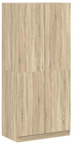 vidaXL Armadio Compatto Elegante Robusto con Scomparto e Asta Arredo Guardaroba Appendiabiti Organizer Casa Rovere Sonoma 90x52x200 cm in Truciolato