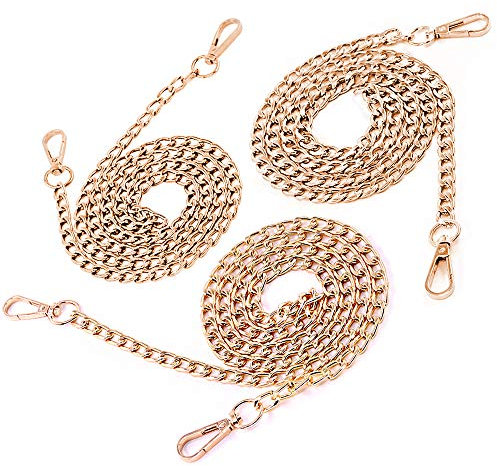 Swpeet Taschenkette mit Schnallen,Tasche Kette, Metall Schultergurt Kette für Taschen,Handtasche Damen Umhängetasche,Schulterriemen, Crossbody Geldbörse (Gold)