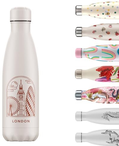 Chilly's Water Bottle | Stainless Steel and Reusable | Leak Proof, Sweat Free | City Break - London | 500ml
