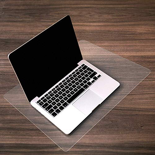 Schreibtischunterlage für Büro, transparent, PVC, 80 x 40 cm, rutschfest, strukturiert, wasserdicht, für Büro, Zuhause, Schule