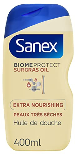 Sanex - Duschöl Unisex – BiomeProtect Surgras extrahennahrend – schonend für das Mikrobiom Cutané – Flasche mit 400 ml