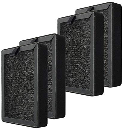 PUREBURG Replacement Filters Compatible with LEVOIT LV-H13EU LV-H128 Air Purifier,2-Pack(4 Filters) H13 HEPA Activated Carbon 2-in-1 Air Clean Dust