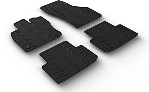 Gledring Satz Gummimatten kompatibel mit Cupra Formentor 2020- (T Profil 4-teilig + Montage-clips)