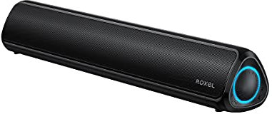Roxel RSB100 TV | PC Soundbar Portable BT Speaker Compatible with Smart TV, Computers, Laptops and Smartphones, Mini Soundbar with Aux and Wireless Connectivity