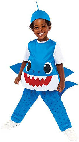 (PKT) (9913324) Child Boys Baby Shark Blue Daddy Costume (1-2yr)