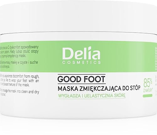 Delia Cosmetics – Good Foot – Erweichende Fußmaske - Spendet Feuchtigkeit, glättet und strafft - Schutz vor Trockenheit - Trockene und raue Haut – 90ml