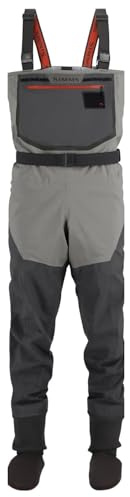 Simms Men's Freestone Stockingfoot Chest-High Fishing Waders - Durable, Breathable, Performance-Driven Waterproof Waders, Smoke (X Large 12-13 Foot)