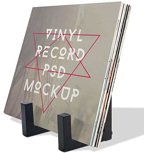 EGMEHOAD Vinyl Record Storage Holder, Black Lp Record Holder,Metal Album Storage for Vinyl Records