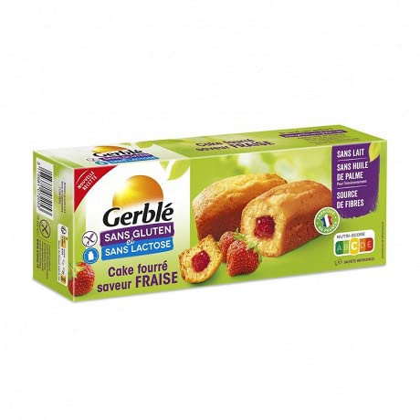 Cake Fourré Fraise Sans Gluten 210G|Gerblé|(Lot De 3)|Best Deal