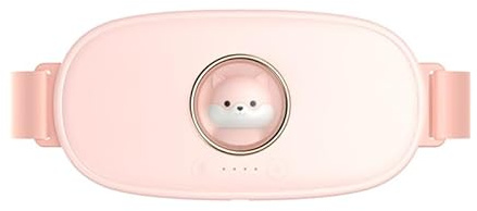 Perioden-Heizkissen, Massagekissen für menstruelle Beschwerden und Krämpfe, tragbar, kabellos, USB-ladbar, 4-Gang-verstellbar, Vibration, heiße Kompresse, Schmerzreduzierung