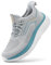 FitVille Extra Wide Fit Trainers for Men Slip On Arch Support Road Running Shoes Lightweight Athletic Sneakers for Gym Fitness Jogging Walking, Graphite and Teal Edge, 11.5, X-Wide