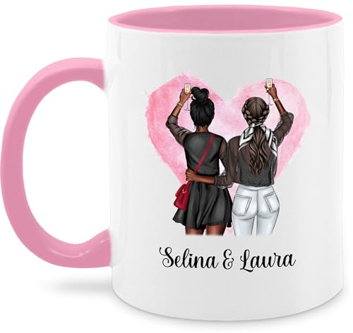 Tasse Tassen 325ml - Beste Freundinnen | BFF | Geschenk für beste Freundin Geschenkidee | Freundschaft Freundin - 325 ml - Rosa - frauen freundschaftsgeschenke partner sektgläser kaffeebecher