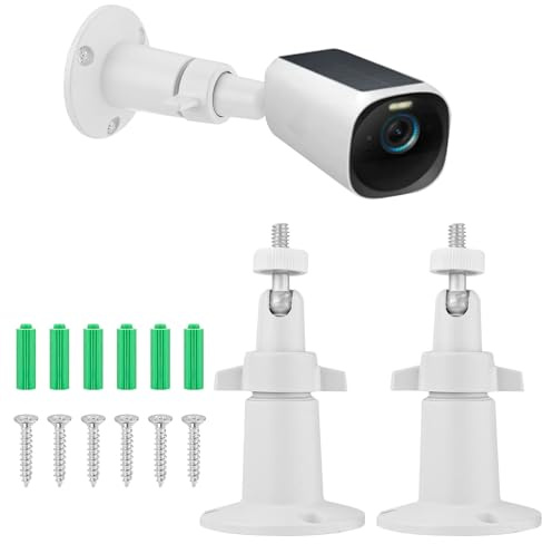 2uds Soporte para Cámara de Seguridad, Soporte de Montaje para Cámara Ajustable Soporte Interior/Exterior Compatible con Arlo Eufy Solocam S220/C210 Eufycam 2C/2C Pro 3/S330 3C/S300