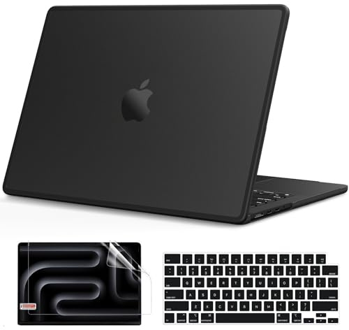 B BELK Compatible with MacBook Pro 14 inch Case 2026-2021 M5 M4 M3 M2 M1 A3426 A3427 A3434 A3112 A3185 A3401 A2918 A2992 A2779 A2442, [Anti-Cracking] [Soft TPU Bumper] Hard Shell Case, Frosted Black