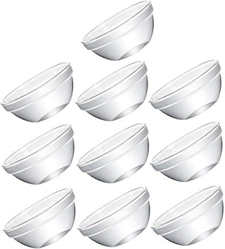 POPETPOP Lot de 10 Petits Bols de Préparation en Verre, 45ml, Empilables, Surface Lisse, pour Pudding, Dessert, Salade et Coupelle Sauce Soja