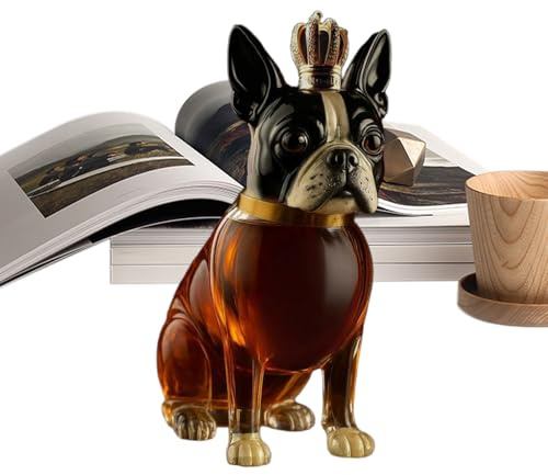 Decanti di vino | Caraffa da whisky divertente a forma di cane per uomini uomo marito padre | Contenitore in Bicchieri per bevande Decorazioni per la casa per liquori Vodka Bourbon Cocktail Papà