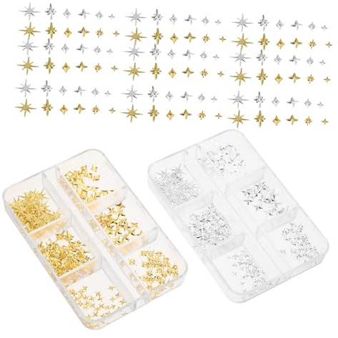 Adornos Mini en Forma para Uñas en Aleación, 2 Cajas