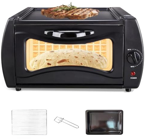 Tandoor Mini Oven, Naan Bread Maker Pizza Oven, Hot Top Plate, Mini Pizza Chapati Roti Maker, Electric Oven & Pizza Maker