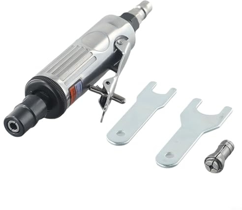 Kit profesional de amoladora neumática neumática de 20000-23000 RPM, herramienta de grabado de aleación de aluminio con pinzas y adaptador de llave para molienda de metal