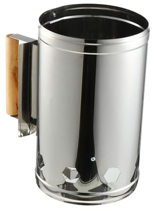 Levemolo Accendi Barbecue in Inossidabile con Impugnatura in Legno Isolante Avvio Rapido per Grill Esterno e Resistente Temperature e Facile da Versare