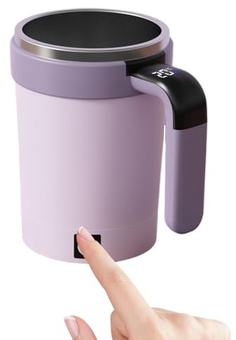 Générique Tasse À Café Auto-remuante Magnétique Électrique 380ml - Tasse Mélangeuse Rechargeable Avec Affichage De Température, Portable Pour Thé Au Lait Et Café, Mélangeuse Pour Maison Bureau