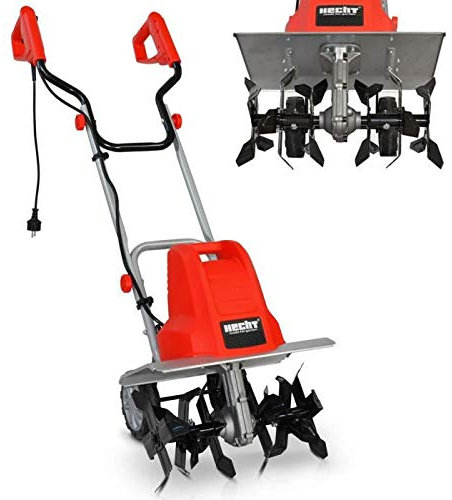 Hecht Motobineuse électrique Fraiseuse Fraise Electrique Houe Jardin Houe du cultivateur 1500W 400mm 6 fraises : 24 lames