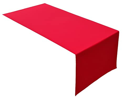 Lemos Home Hochwertiger Tischläufer Tischwäsche aus 100% Baumwolle Kollektion Konzept, Farbe & Größe wählbar (Tischläufer - 30x100cm, Rot)