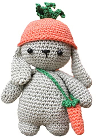 Hardicraft Häkelpaket Häkelset zum selber Machen mit Anleitung und Material für Frank Kaninchen, ca. 16 cm