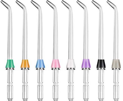 8 Piezas Boquilla de Repuesto para Waterpik Water Flosser, Reemplazo Boquilla para Waterpik Irrigador Bucal y Irrigador Dental, Accesorios de Irrigadores Dentales