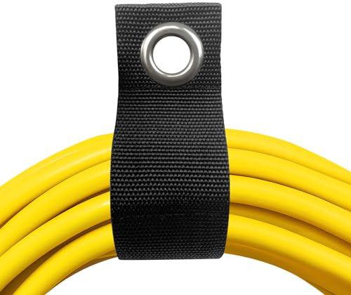 Organizzatore Cavi Regolabile, Organizer Garage, Organizer Cavi, Fascette Cavi con Occhiello per Prolunghe, Cavi, Fili, Corde,Tubi, Casa, Garage e Officina (4L, 4XL) (8 pezzi)