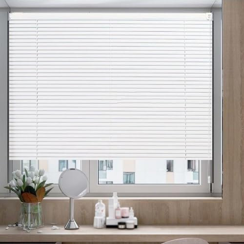 ZHUOZ1T Alu Jalousie,Aluminium-Jalousie zum Klemmen,Sicht-,Licht- und Blendschutz,Wand- & Deckenmontage,Für Home Office Badezimmer,Mit Zubehör,Anpassbar,Breite x Höhe (110x120cm)