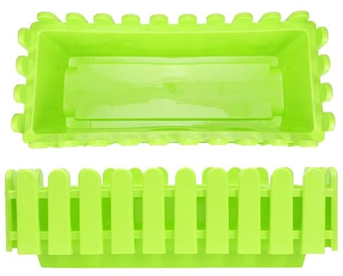 VINTORKY 2stücke Rechteckiger Pflanzkasten Aus Robustem Leichter Outdoor-blumenkasten Für Balkon Und Garten Wetterbeständig Modern Gestaltet Geeignet Für Sukkulenten Und Bonsai