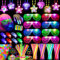 74 Pcs Juguetes Iluminan Pulseras Luminosas Fluorescentes Gafas LED Fiesta Collar Luz de Dedo Accesorios Neon Party Navidad Halloween Relleno Piñata Juguetes Detalles Cumpleaños Niños Pack Regalos
