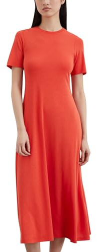 Marc OߴPolo Vestido de punto con escote redondo Mujer Slim Fit, Rojo (Burnt Red), M