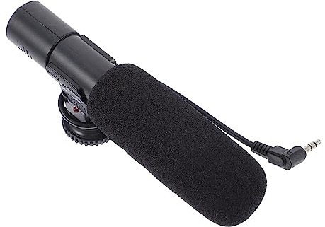 BELLIFFY Micrófono Conector en Fácil para de de 3.5mm Portátil para Entrevistas y Usar Digital de Audio Profesional Cámara Grabación Teléfonos y Cámaras