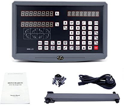 2 Axis Lathe Milling Machine DRO Digital Readout TTL AC110V/220V Display for Linear Scale Rrating Ruler Encoder,Digital DRO