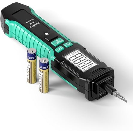 Tester di Tensione Senza Contatto, Penna di Prova Elettrica, Gamma di Tensione Alternata, Tester di Filo Live/zero, Tester Per Lampadine Con Retroilluminazione LCD, Allarme Cicalino, Torcia Elettrica