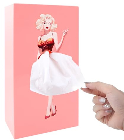 Taschentuchbox Röcke für Mädchen, Skirt Tissue Box Cover, Tücherbox mit Fliegendem Rock, Retro Mädchen Taschentücher Kreative Rock Kosmetiktücher Box