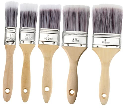 DOITOOL 5pcs Professional Painting Brush Set Profile Brush for Oil Paint Cleaning