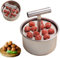 Pressa Manuale da Polpette, 12 Fori Manuale Polpette Maker Strumenti, Macchina per Polpette in Acciaio Inossidabile, Former per Polpette in Acciaio Inox, per Cucina, Polpette di Pesce, Polpette (L)