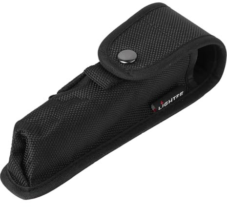 JUMPLAWN 1pièce Sacoche De Nylon Pour Torche Étui Portable Pour Lampes De Poche Pour Camping Et Randonnée Accessoire Pratique Avec De Suspension Noir