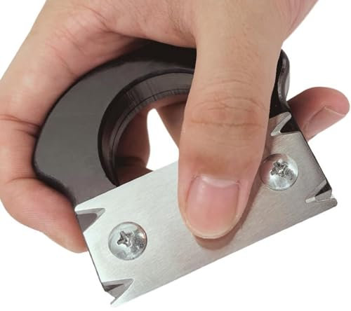 Uhngw Tagliabordi - Pialla Angoli per Bordi e Levigatore Manuale Doppia Faccia per Sbavature,Raschietto Sgrossatore Con Smussatore Per Rifiniture Legno ABS Impiallacciato PVC Mobili