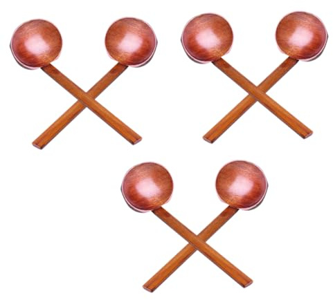 Alipis 6 pièces Cuillères à Long Manche Lot de Cuillères Japonaises pour Soupe Ramen Porridge et Cuisine Quotidienne Dérapantes et Polyvalentes pour Service et